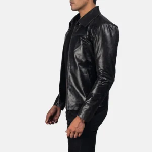 Black Leather Jacket for Casual Wear