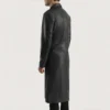 Tailored Black Leather Coat for Men