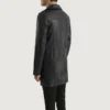 Stylish Black Leather Winter Coat