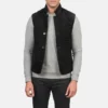 Classic Men's Suede Vest in Black