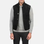 Black Suede Vest
