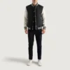 Black and White Varsity Jacket detailed design