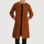 Brown Suede Varsity Coat
