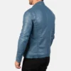 Men's Ionic Blue Motorcycle Jacket