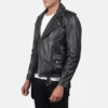 Stylish Black Leather Biker Jacket