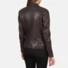 Elegant Maroon Leather Moto Jacket with Classic Biker-Inspired Styling