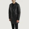 Men's Premium Black Leather Coat