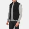 Men's Black Suede Layering Vest