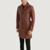 Premium Brown Leather Winter Coat