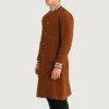 Brown Suede Varsity Coat for Men