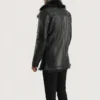 Men's Furcliff Black Leather Fur Coat