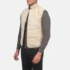 Men's Off-White Suede Layering Vest
