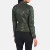 Stylish Quilted Green Biker Jacket for Contemporary Casual Outfits
