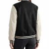 Stylish Black and White Letterman Jacket for Women