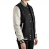 Black and White Varsity Letterman Jacket for Women