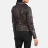 Brown Quilted Motorcycle Jacket with a Timeless Vintage Appearance