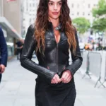 Adria Arjona NYC 2026 Leather Jacket