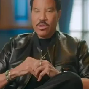American Idol Lionel Richie Leather Bomber Jacket Close-Up Detail