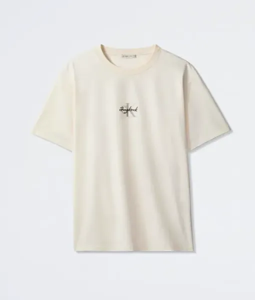 Jungkook x Calvin Klein White Monogram T-Shirt front view