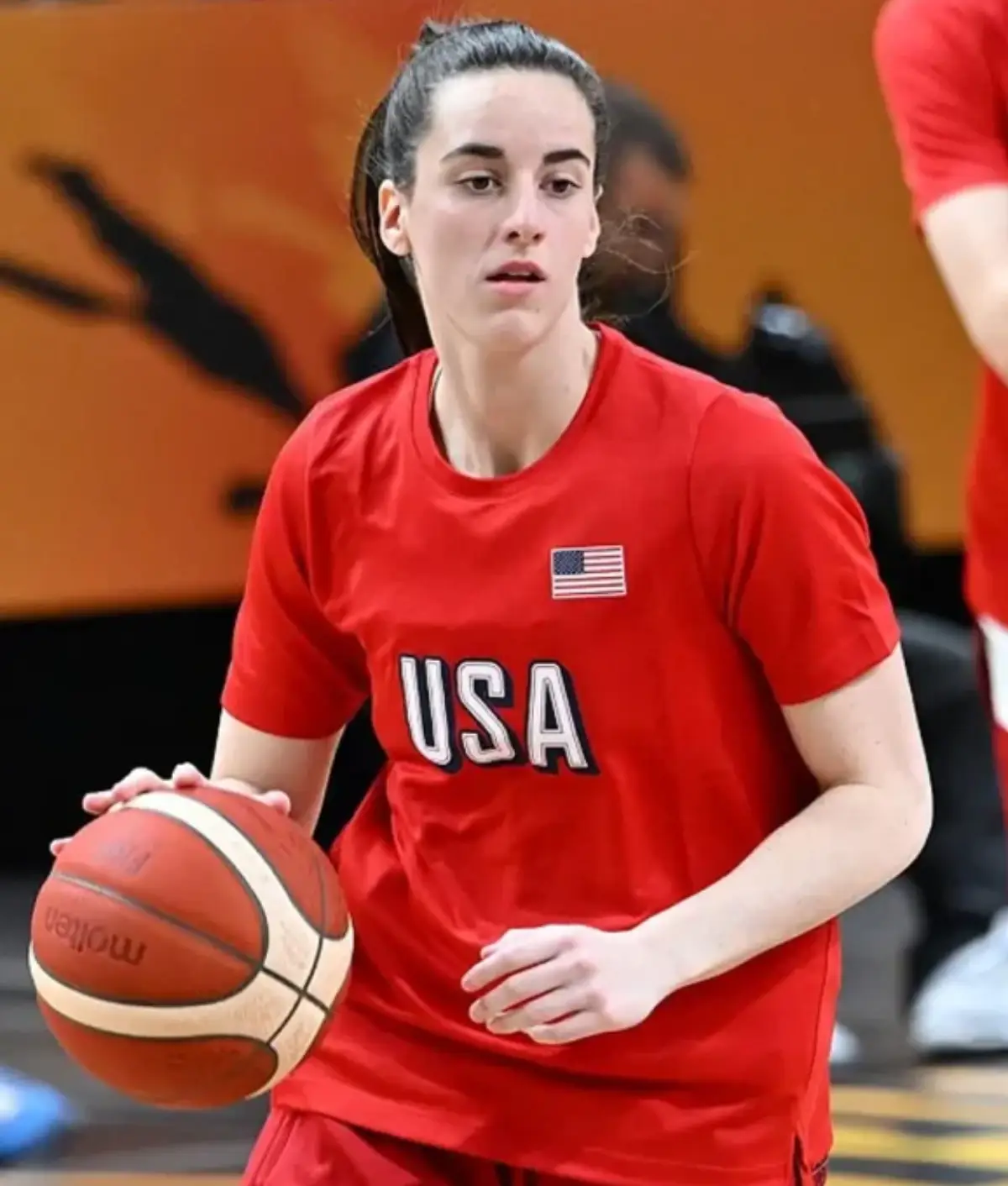 Caitlin Clark FIBA Women’s Basketball World Cup 2026 Red T-Shirt Front View