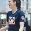 Caitlin Clark USA Basketball Blue T-Shirt front view