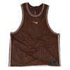 Carlos Alcaraz 2026 US Open Day 4 Brown Mesh Tank Top with White Contrast Stripes & Trim