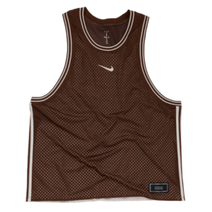 Carlos Alcaraz 2026 US Open Day 4 Brown Mesh Tank Top with White Contrast Stripes & Trim