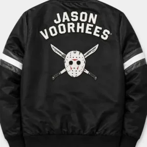 F13 Jason Voorhees Black Bomber Jacket back design