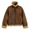 Gigi Hadid Inspired Brown Aviator Jacket