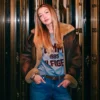 Gigi Hadid Brown Winter Jacket for Women