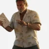 GTA VI Brian Heder Palm Tree Hawaiian Shirt - Cream Tropical Print