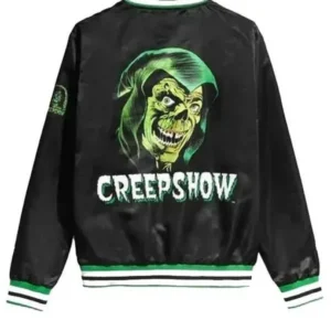 Halloween Creepshow Bomber Jacket with Spooky Horror Graphics