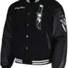Ghost Face Black Varsity Jacket front view