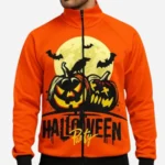 Orange Halloween Party Bomber Jacket