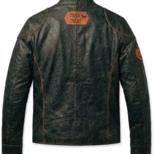 Halloween Trick or Treat Leather Jacket back design