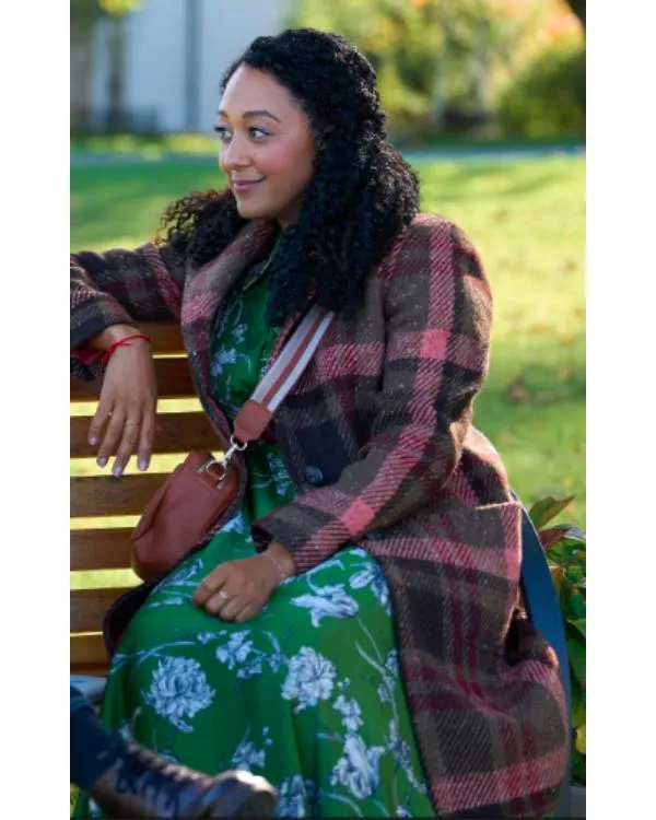 Haunted Harmony Mysteries Tamera Mowry-Housley Coat Close Up