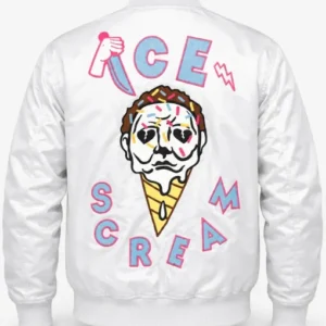 Horror of 80s Halloween Ice Scream Jacket with Retro Graphics