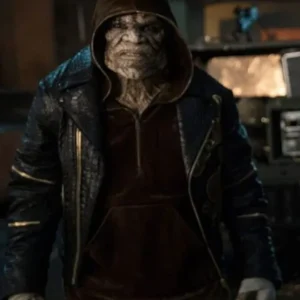 Suicide Squad Adewale Waylon Jones Killer Croc Jacket featuring a rugged character-inspired design, bold silhouette, and distinctive superhero outerwear styling.