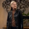 Leanne Season 2 Kristen Johnston Black Leather Blazer