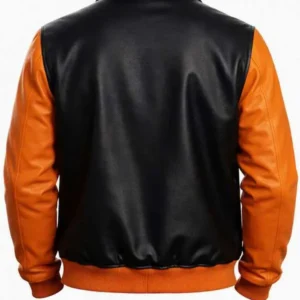 Pumpkin Patch Leather Jacket back design
