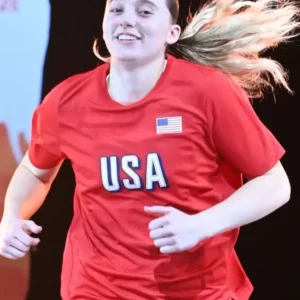 Paige Bueckers FIBA Women’s World Cup USA Red T-Shirt Front View