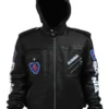 Punisher Black Hooded Jacket Detailed Design