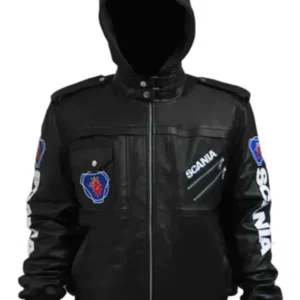 Punisher Black Hooded Jacket Detailed Design