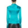 Ali Earle Blue Silk Blouse back View