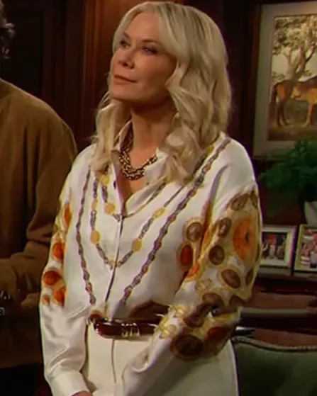 Brooke Logan The Bold and The Beautiful 2026 Jewel Print Shirt