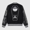 Black Pumpkin King Letterman Jacket for Spooky Season Style