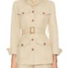Erica Wark Military Inspired Beige Suit Jacket