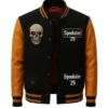 Haunted and Hype Spookster Wool Varsity Jacket front view