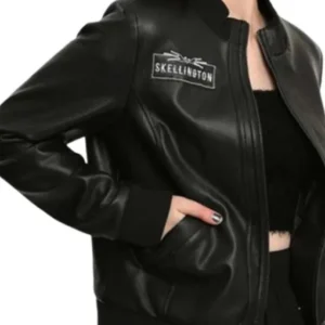The Nightmare Before Christmas Jack Skellington Black Bomber Jacket back view