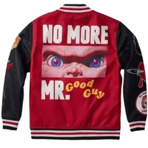 Chucky No More Mr. Good Guy Varsity Jacket back view